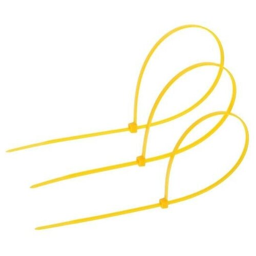 Хомут нейлоновый тундра krep, для стяжки, 3.6х300 мм, цвет желтый, в упаковке 100 шт., TUNDRA