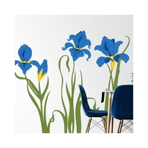 Наклейка интерьерная на стену «Сочные ирисы»