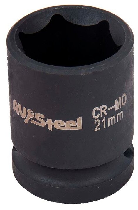 Головка ударная 1/2" шестигранная 21мм "AV Steel"