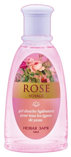 Новая Заря Женский Voyage Роза (Rose) Гель для душа увлажняющий для всех типов кожи 100мл