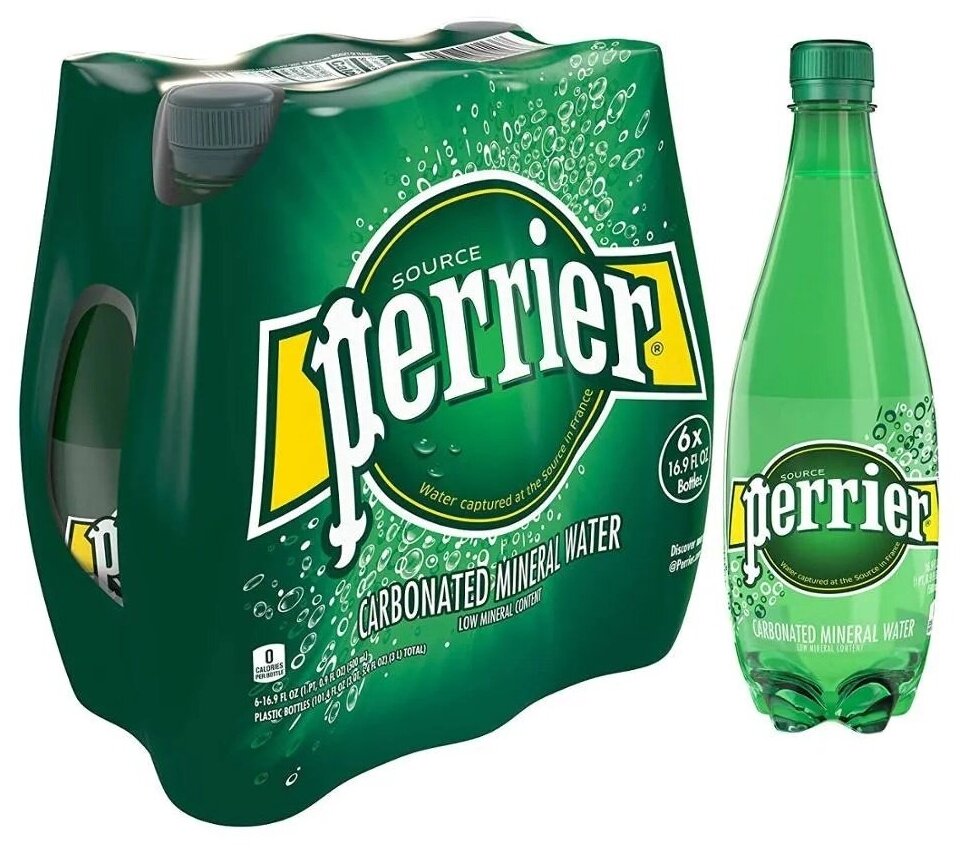 Вода Perrier / Перье 1 литр, газ, пэт, 6 шт. - фотография № 5