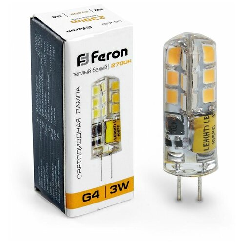 Лампа светодиодная Feron LB-422 25531, G4, JC, 3 Вт, 2700 К