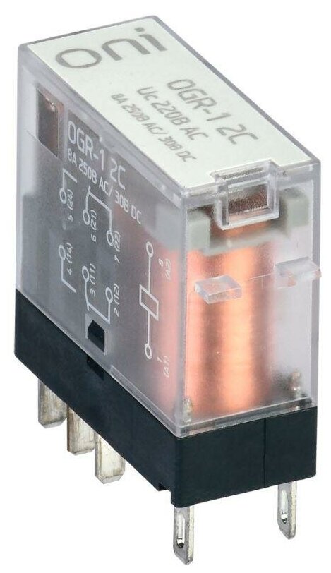 фото ONI Реле общего назначения OGR-1 2C 220В AC ONI OGR-1-2C-AC220V