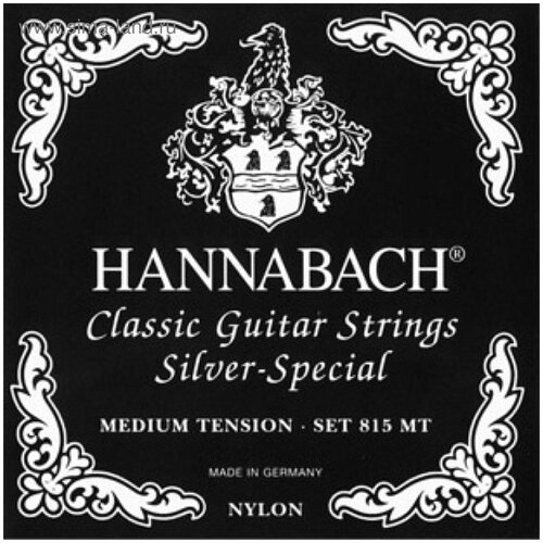 815MT Black SILVER SPECIAL Комплект струн для классической гитары нейлон/посеребренные Hannabach