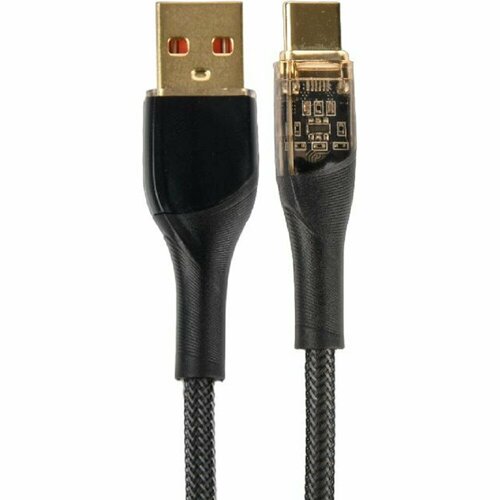 Perfeo кабели Кабель USB A вилка - USB Type-C вилка, 20W, нейлон, черный, длина 1 м, PREMIUM U4710