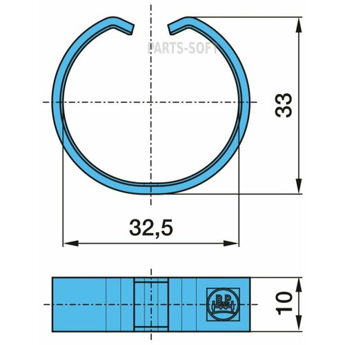 BPW 0318802020 0318802020_кольцо пальца торм колодки стопорн325x33x10BPW ECO HR SN42 KHKR SN36 395- 600₽