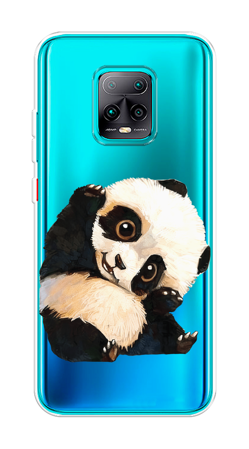 Силиконовый чехол на Xiaomi Redmi 10X 5G/Pro 5G / Сяоми Редми 10X 5G/Про 5G "Большеглазая панда", прозрачный