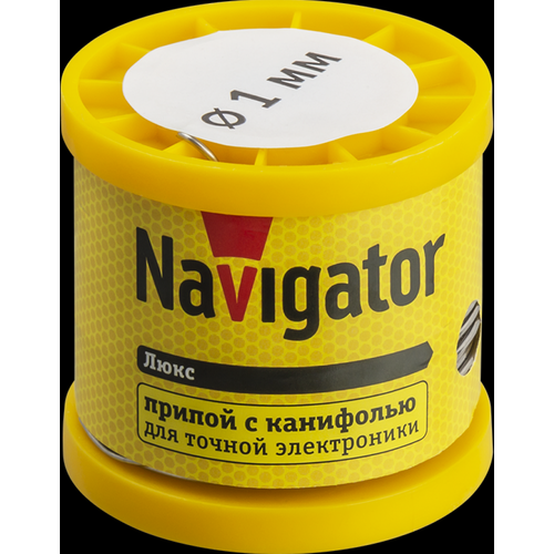 Navigator Припой 93 085 NEM-Pos02-61K-1-K200 (ПОС-61, катушка, 1 мм, 200 гр) 93085 (5 шт.)