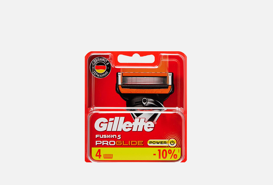 Сменные кассеты для бритвы, 4 шт. Gillette, Fusion5 ProGlide Power 4мл