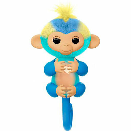 интерактивная игрушка обезьянка lucky monkey угадай кто внутри Игрушка Fingerlings 2.0 Leo, monkey, синий 3115