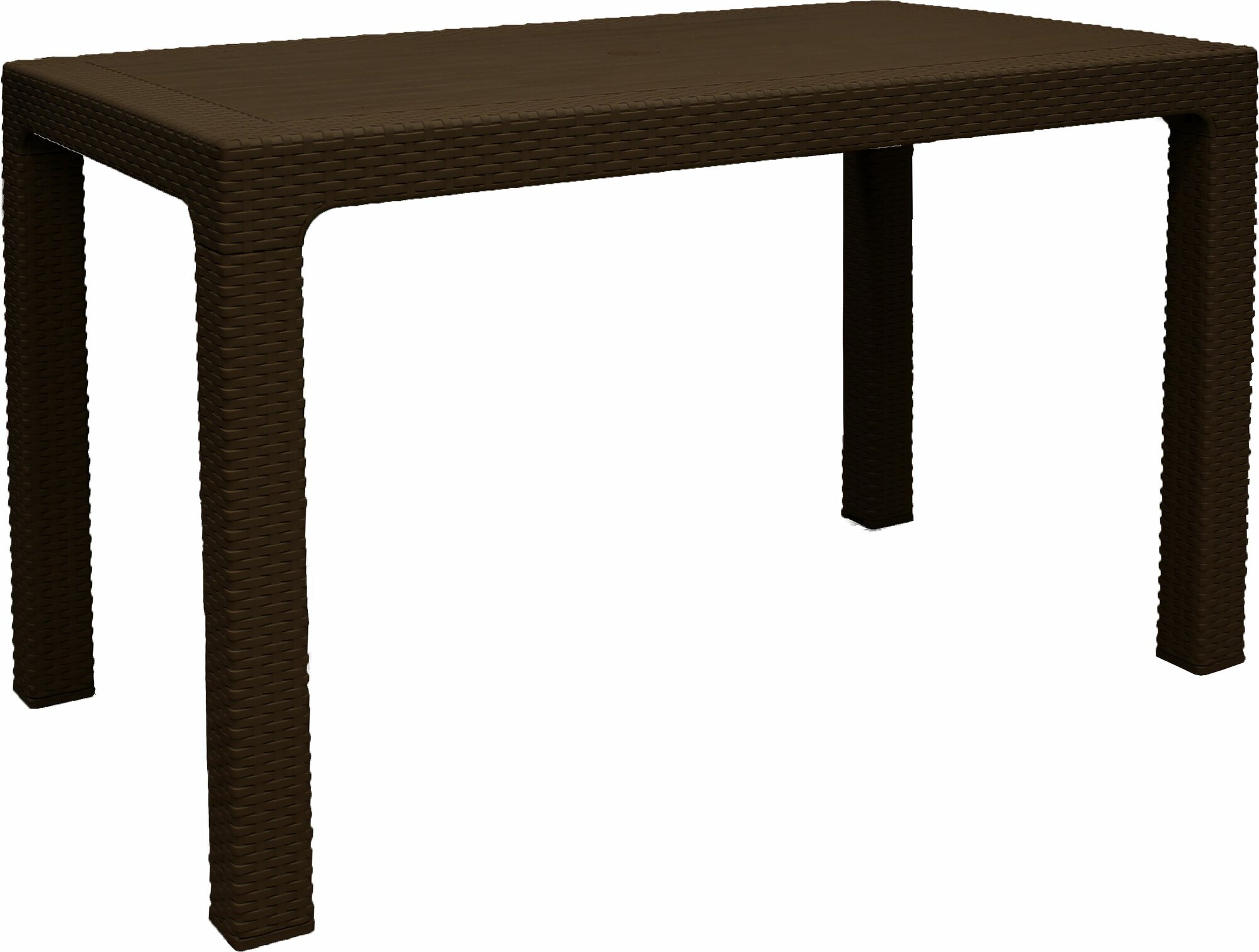 Стол обеденный садовый Heniver Rattan SPT-R004, ДхШ: 120х70 см, Шоколадный - фото №6