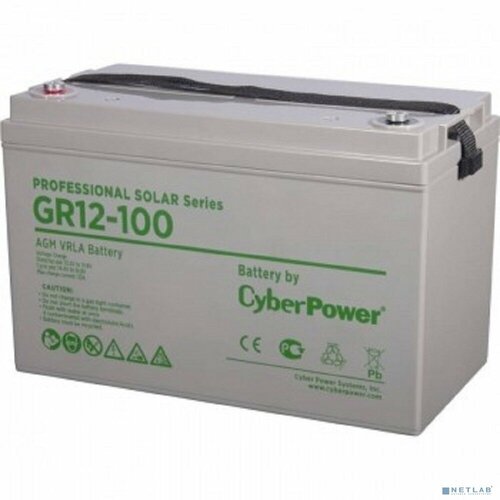 CyberPower батареи/комплектующие к ИБП CyberPower Аккумуляторная батарея GR 12-100 12V/100Ah аккумуляторная батарея для ибп cyberpower gr 12 100