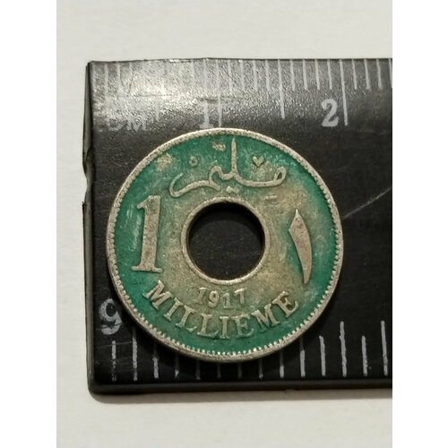 клуб нумизмат банкнота 100 лир ливии 1943 года британская оккупация Египет 1 милимм 1917. Британская оккупация.