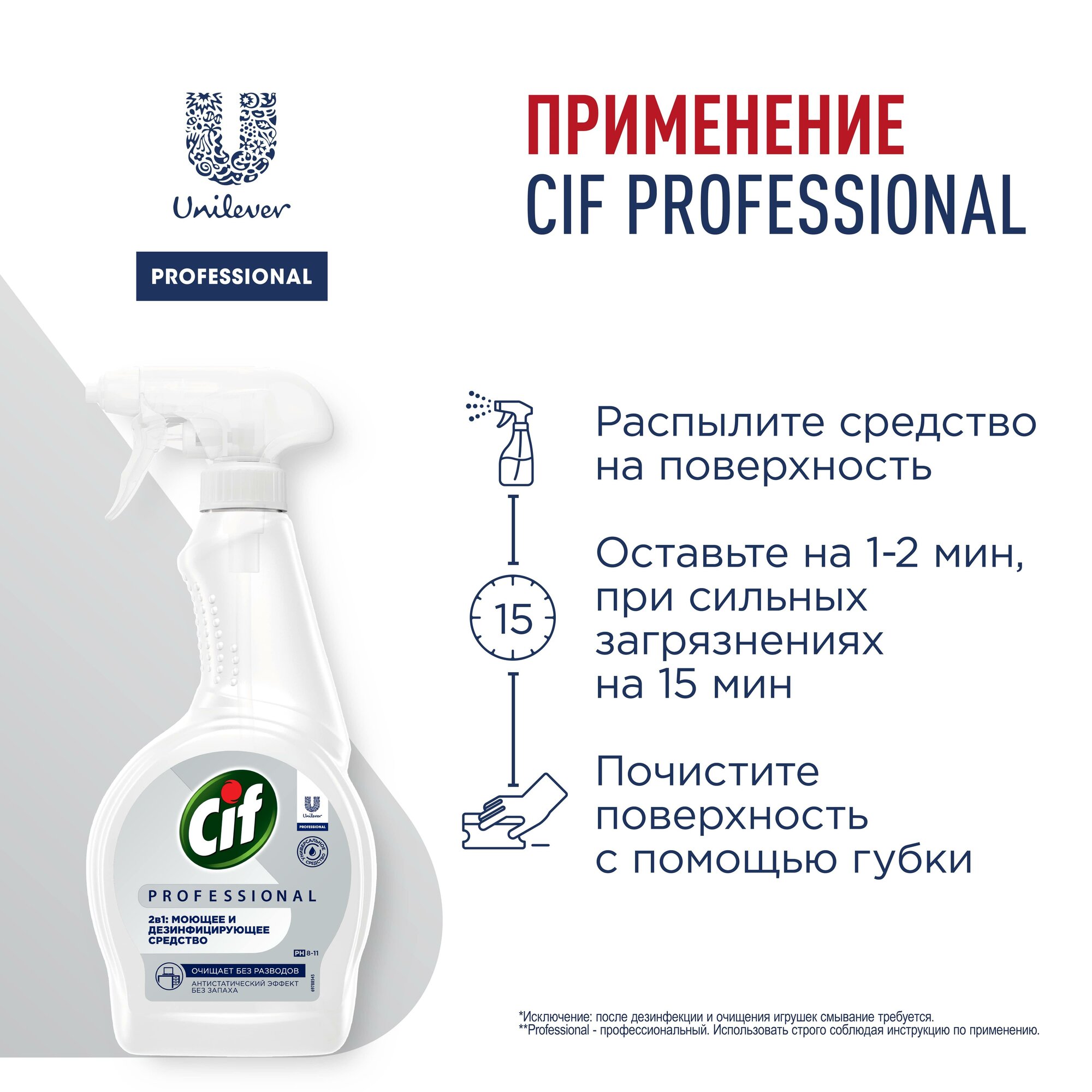 Универсальное чистящее средство Cif Professional спрей 500 мл