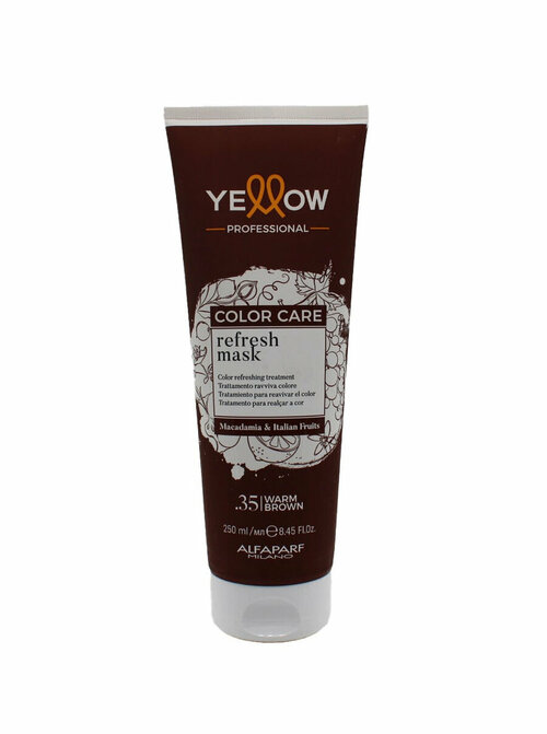 Пигментированная маска .35 (золотисто-махагоновый) YE COLOR CARE REFRESH MASK .35, 250 мл , YELLOW, 25636