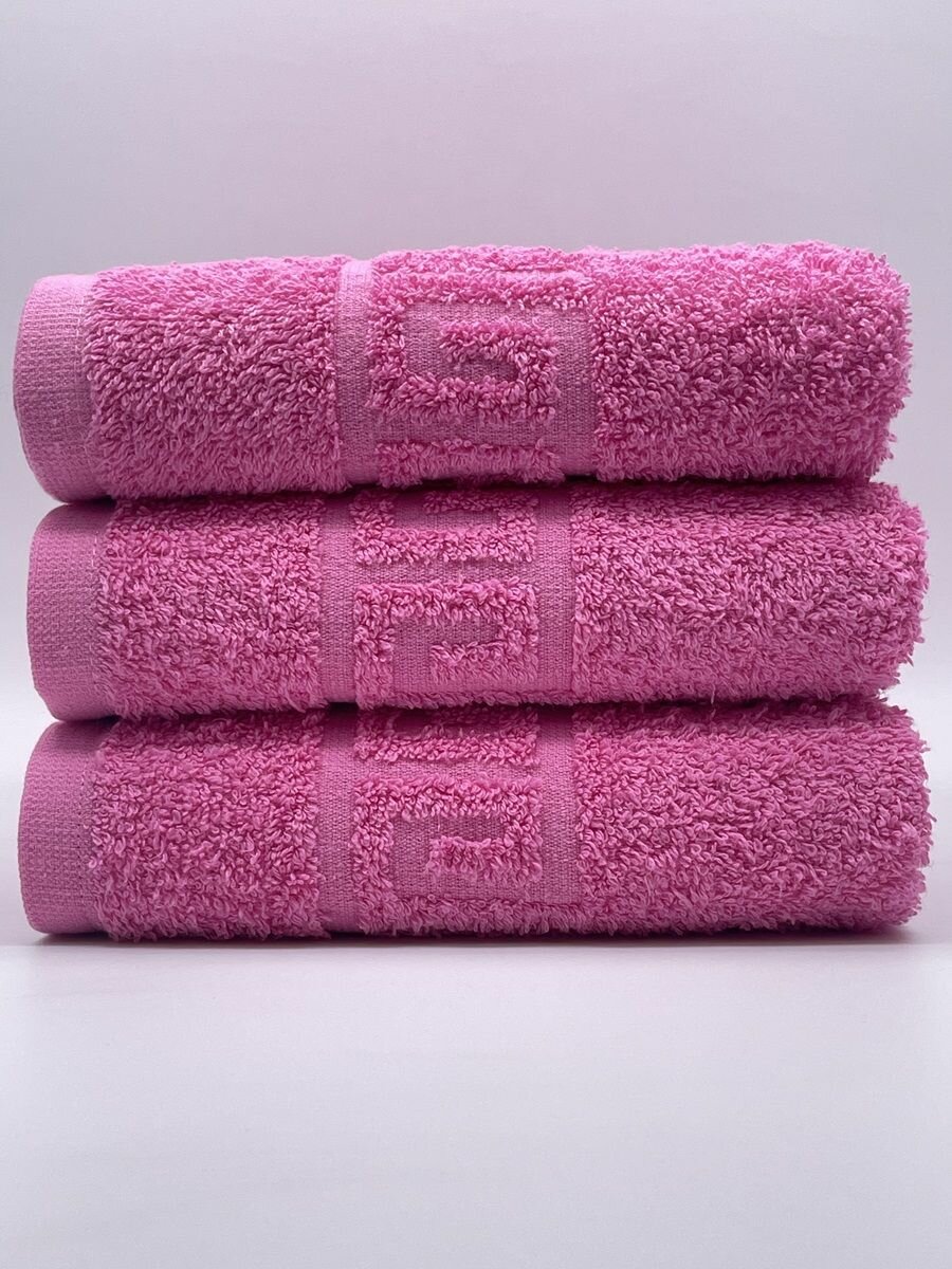 Полотенце махровое набор/TM TEXTILE/50х90см-3 шт./для лица, для волос, гостевое/хлопок 100%/8 марта,23 февраля, новый год/Туркменистан 430гр. — фото 1