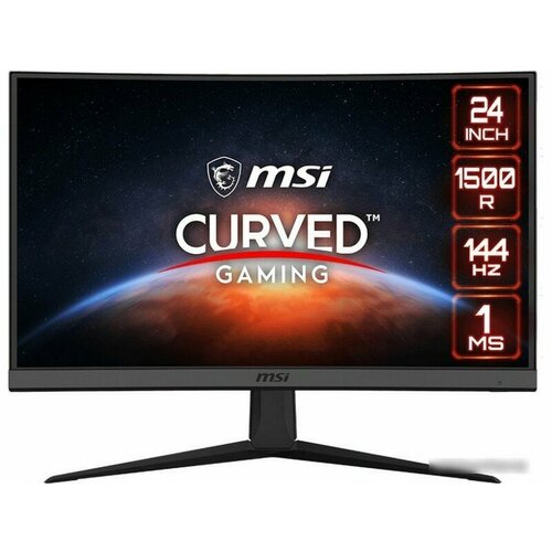 Монитор MSi G24C6P E2 черный (9S6-3BA04T-075) монитор 23 6 msi optix g24c6p черный va 1920x1080 250 cd m^2 1 ms hdmi displayport аудио 9s6 3ba04t 075 уценка б у