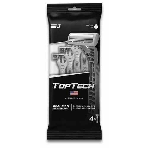 Одноразовые бритвы TopTech 3 мужские, 4 шт