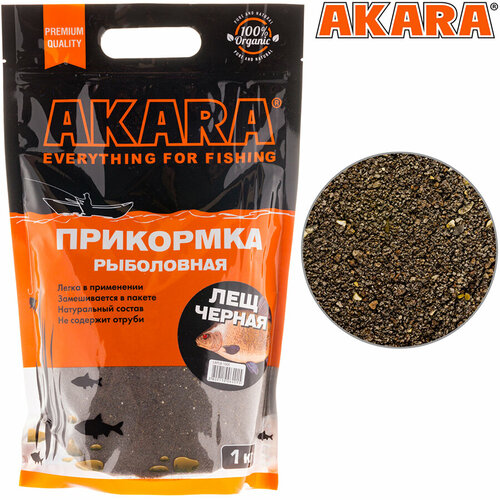 прикормка для рыбалки akara premium клубника 1 кг Прикормка Akara Premium Organic 1,0 кг Лещ черный