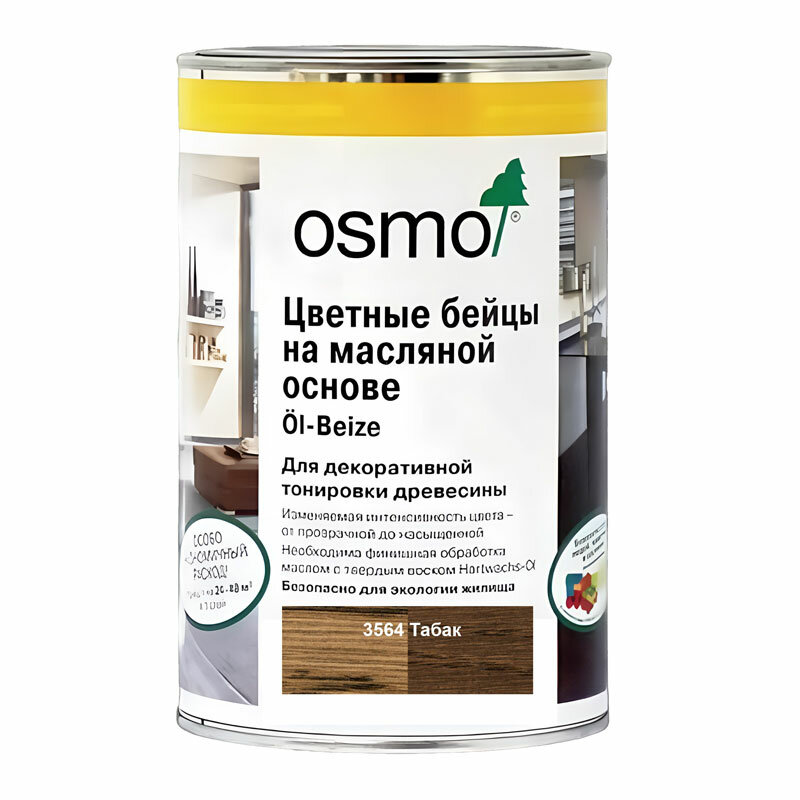 Osmo Цветной бейц на масляной основе Osmo 3564 Ol Beize Табак 125 мл.