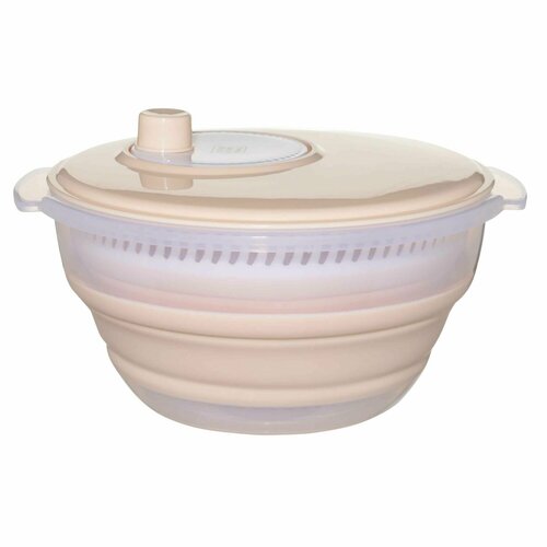 Сушилка для зелени Kuchenland 30 см механическая складная пластикрезина серо-бежевая Foldaway 1990₽