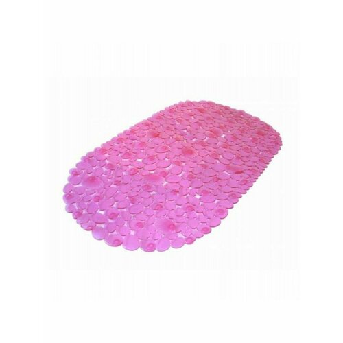 Противоскользящий коврик для душа и ванной Bath Mat, розовый овал 34 x 69