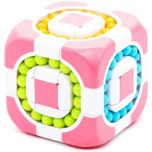 Шаробол CCC Куб розовый / IQ Magic balls / Головоломка антистресс головоломка кубика рубика 3x3x3 черное серебро