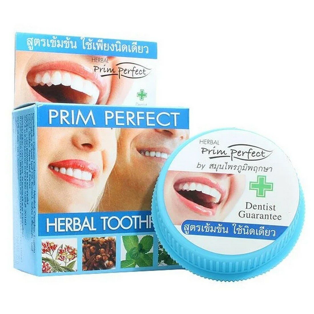 Зубная паста Prim Perfect отбеливающая травяная Herbal Toothpaste, 25 г