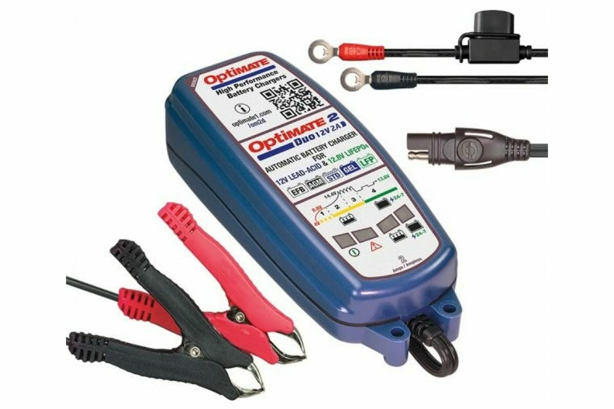 Зарядное устройство OptiMate 2 DUO (1x2A, 12V+Lithium 12.8) TM550