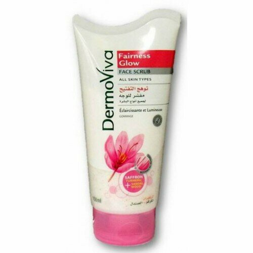 DermoViva FAIRNESS GLOW Face Scrub, Dabur (Скраб для лица осветляющий для всех типов кожи, Дабур), 150 мл.