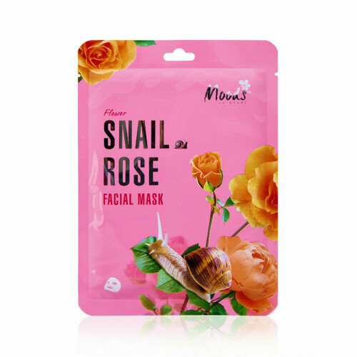 SNAIL ROSE Facial Mask Moods улитка роза тканевая маска для лица 38 мл 268₽