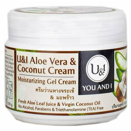 U&I ALOE VERA & COCONUT CREAM Moisturizing Gel Cream (алоэ вера гель С кокосовым кремом), 100 г.