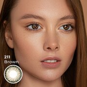 Цветные контактные с диоптриями EOS Luna Color 211 Brown -3.5 / 14.0 / 8.6 / 2шт.