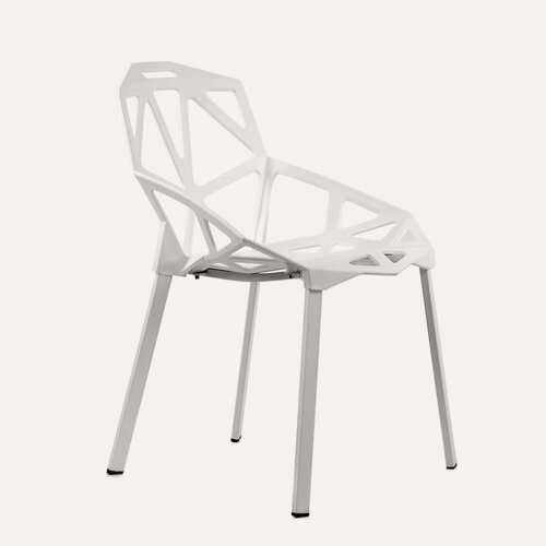 Изображение товара Стул One STOOL MARKET белый, пластик, металл, твердое сиденье, без подлокотников