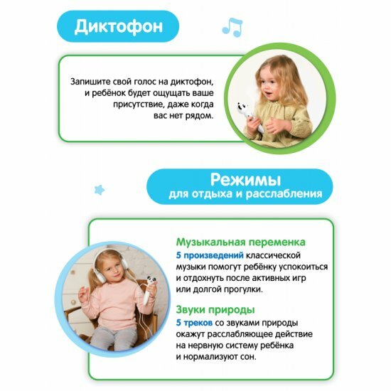 Логопедическая игрушка Berttoys Панда Тичи, FD112/Белый — фото 1