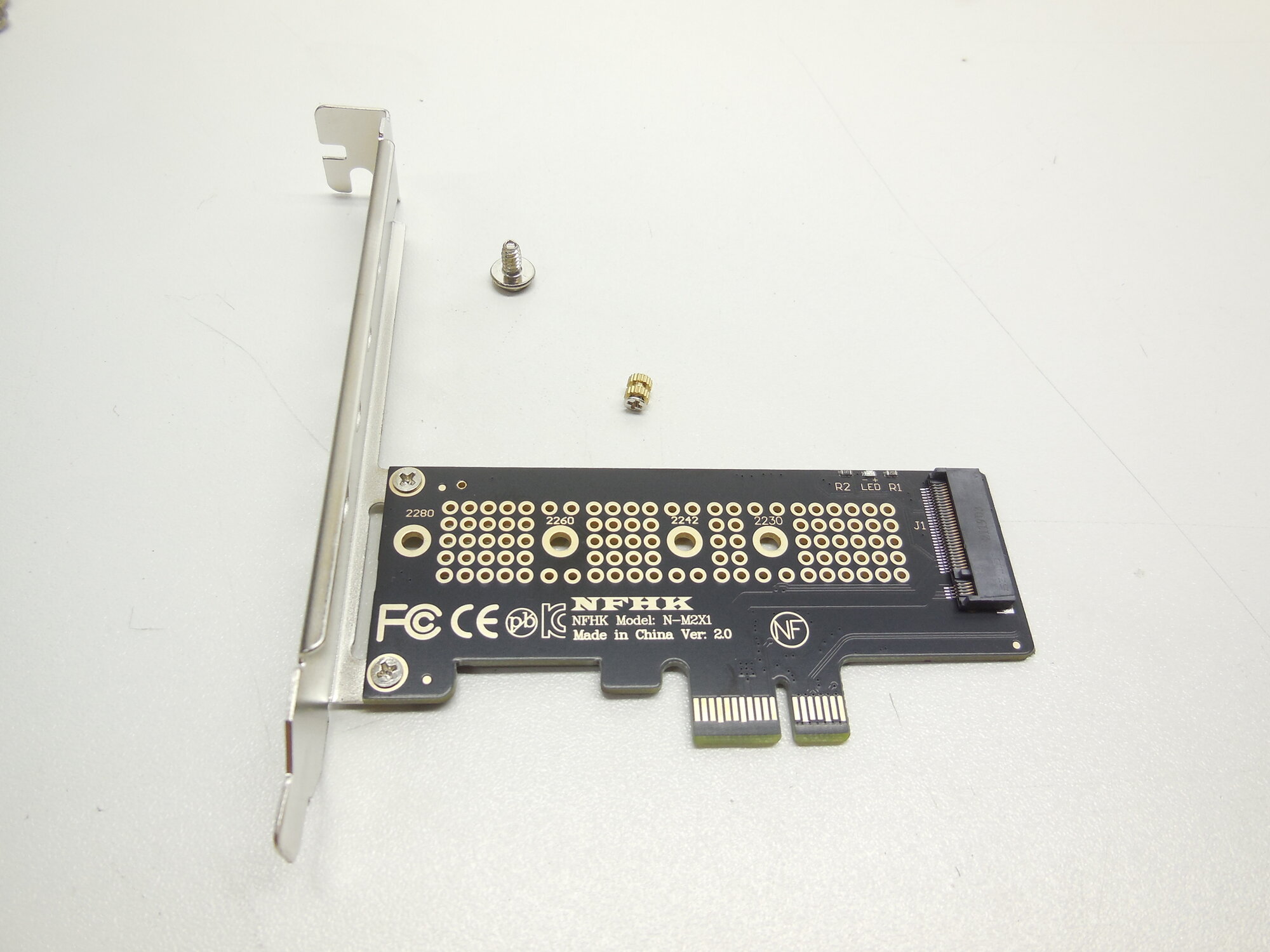 Адаптер переходник NFHK N-M2X1 Ver. 2.0 M.2 (M2) NVMe на PCI-E x1
