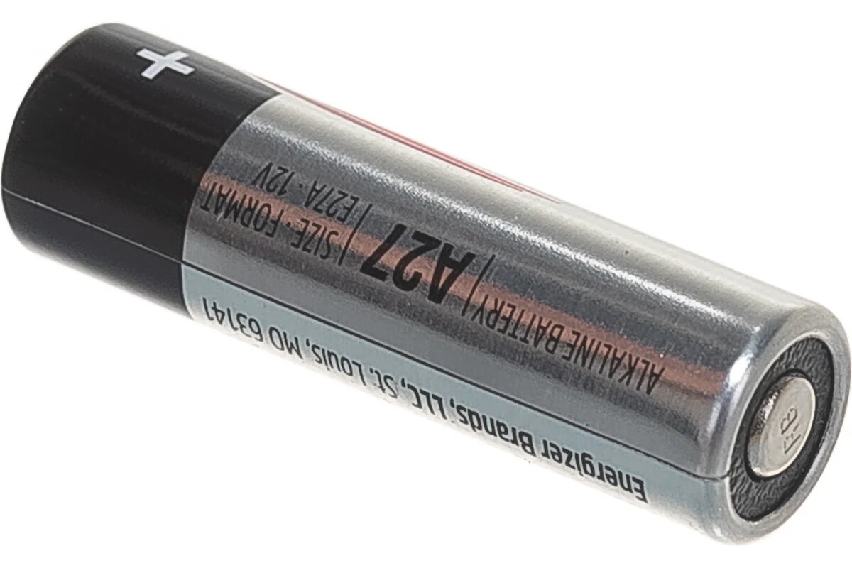 Батарейка Energizer Alkaline 27A 12V 2BL A27 MN27, (2) шт. в блистере, 7638900393330 — фото 1