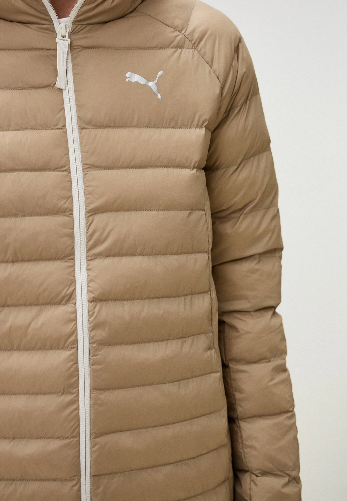 Куртка PUMA PackLITE Primaloft Long Hooded Jacket, размер 42-44, бежевый — фото 1