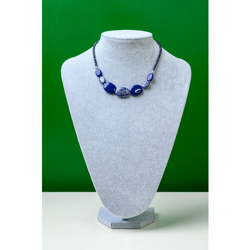 Бусы Bohemia Style, хрусталь, синий