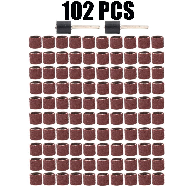 Набор шлифовальных барабанов Dremel с насадками абразивные ленты для вращающихся инструментов Dremel 102 шт. 102PCS