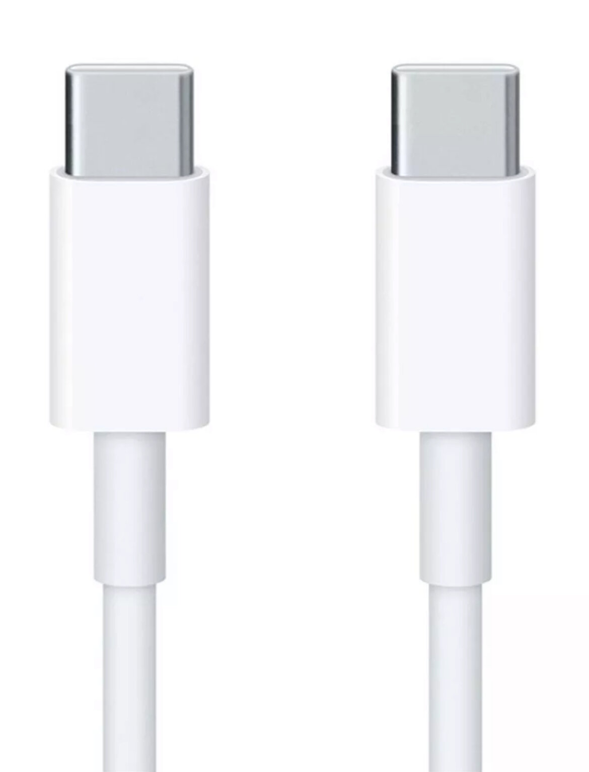 Кабель type c-type c 60 Вт, зарядка для iPhone, iPad Pro, Android, 1 метр, белый — фото 1