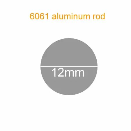 Алюминиевый стержень 6061 диаметр 11 мм 12 мм 13 мм 14 мм 15 мм 20 мм алюминиевый круглый стержень хорошие свойства гальваники антикоррозийный 12mm 500mm