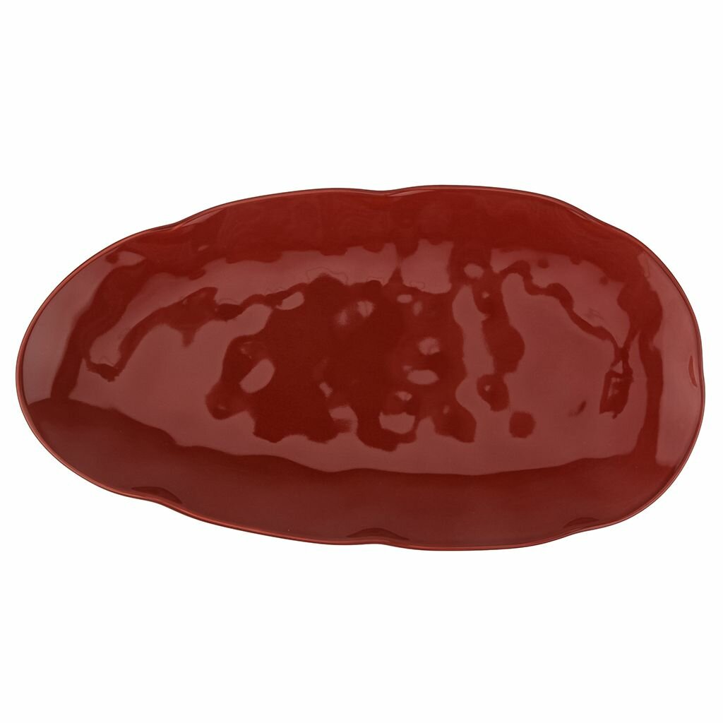 "Роза Джульетта" Блюдо фарфоровое 293х155х25мм, асимметричная форма