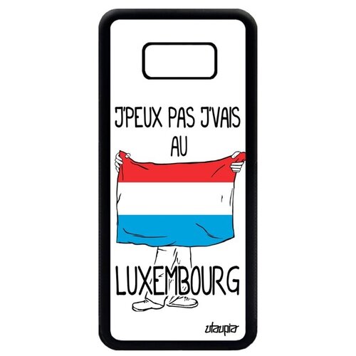 фото Защитный чехол на телефон // samsung galaxy s8 plus // "еду в люксембург" надпись рисунок, utaupia, белый