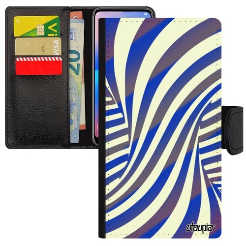 фото Красивый чехол книжка для мобильного // iphone xr // "иллюзия торнадо" волна дизайн, utaupia, голубой