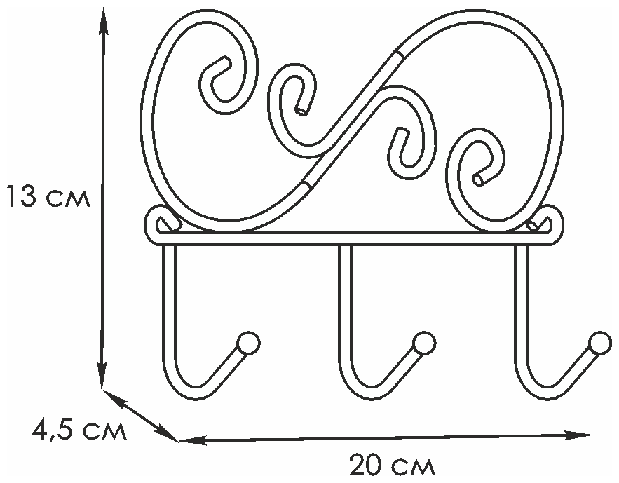 Вешалка зми "Кружева 3", 20х4,5х13 - фотография № 2