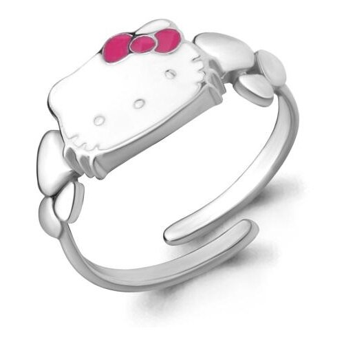 фото Серебряное кольцо aquamarine а54659 с эмалью diamant-online