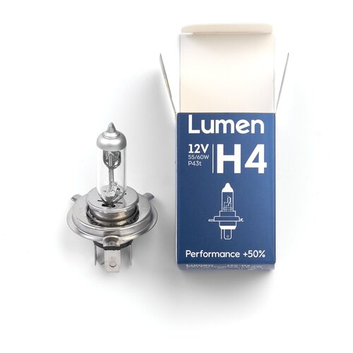 Галогенная лампа H4 Lumen Performance +50% 12V- 60/55W P43t