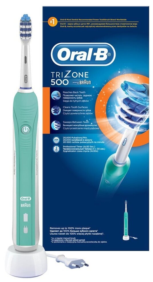 Электрическая зубная щетка Oral-B Trizone, 500, D16, тип 3757 - фотография № 3