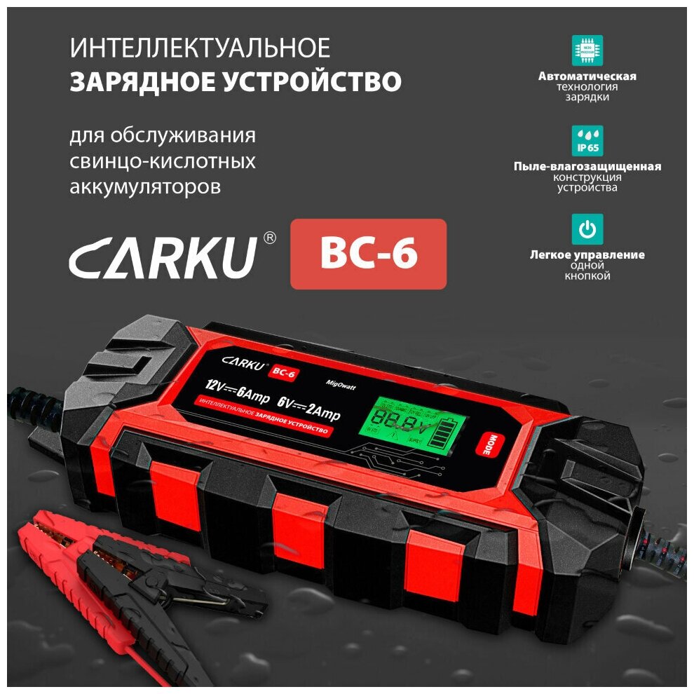 Интеллектуальное зарядное устройство CARKU BC-6